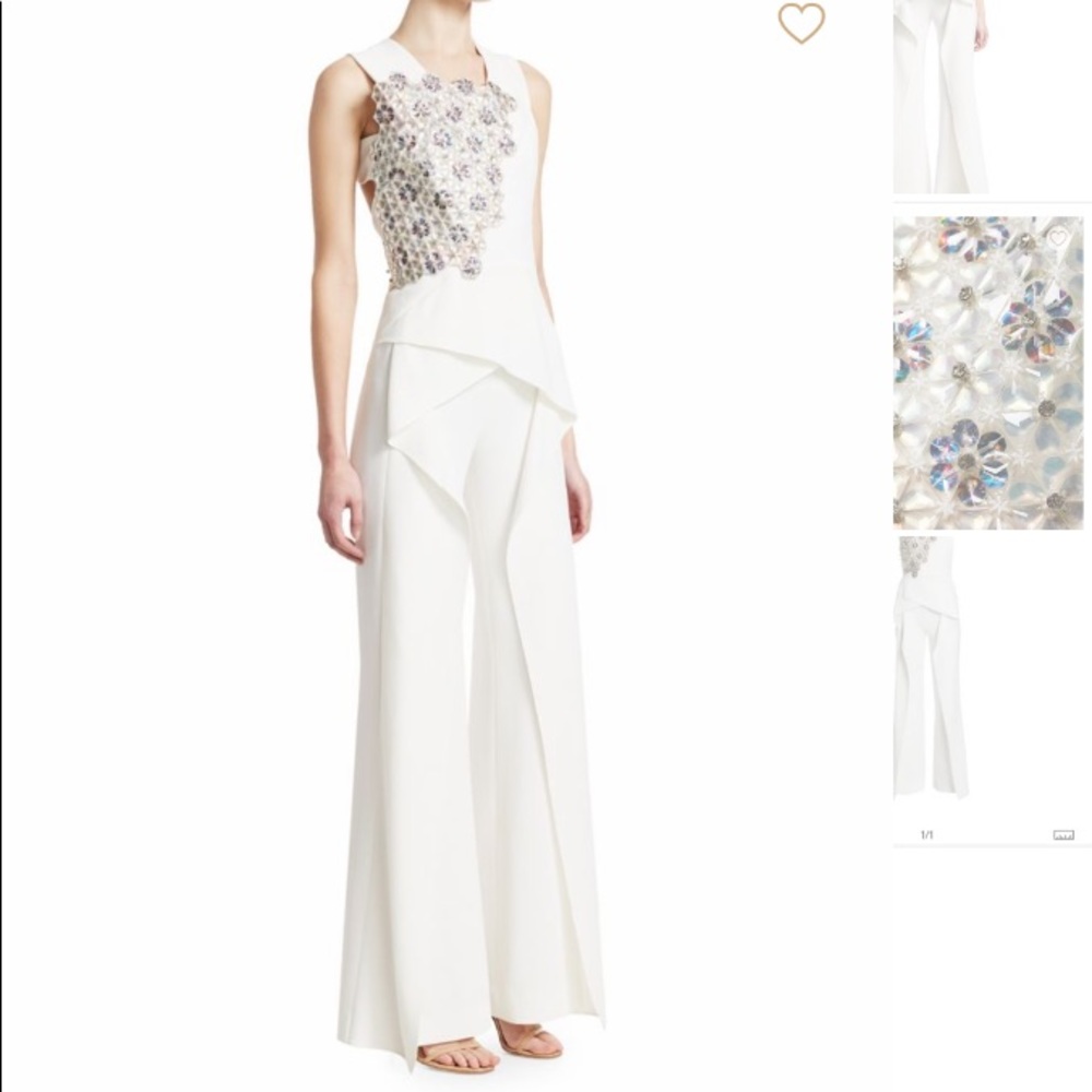 Roland Mouret 'Manton' embellished white jump suit - Picture 8 of 8